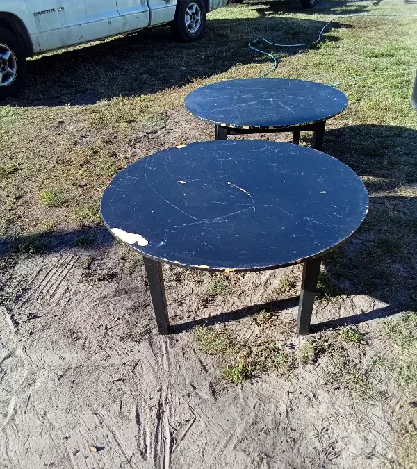 Low-profile round tables, ideal for children’s activities, playrooms, classrooms, or reading corners. Sturdy design with smooth, easy-to-clean tops. Perfect height for kids’ seating, crafts, games, or learning spaces. Gently used.