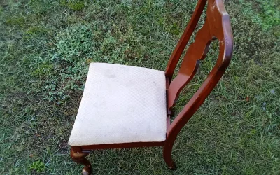 Real Wood Kitchen Chair (Mahogany Color) – Item #397